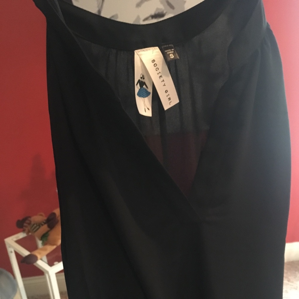 a simple black blouse